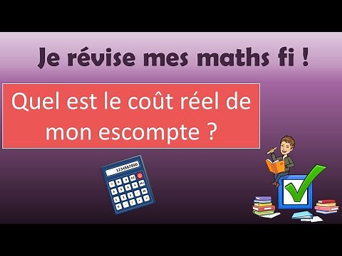 Calcul du coût réel de l'escompte des effets de commerce - Exercice corrigé de maths financières