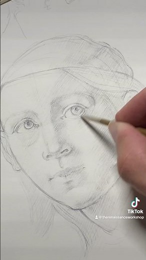 Renaissance silverpoint drawing technique demonstration #renaissancedrawing #drawing #silverpoint