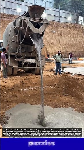 Massive Concrete Pouring Process With Cement Mixer Truck! 🚛