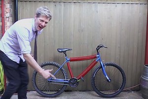 A Bike Concept with Maximum Suspension: The Spring-Loaded Bike by Colin Furze