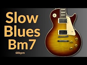 Sad Slow Blues Guitar Backing Track in B Minor (Bm7) l BT569