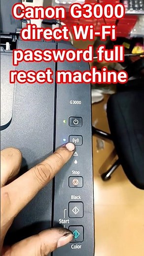 Canon G3000 direct Wi-Fi password full reset machine#canon #service #printersupportsoftware