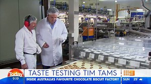 434K views · 1.1K shares | We got a sneaky special look inside the Arnott's Tim Tam factory... Quality control is extremely important! #9Today | TODAY | Facebook