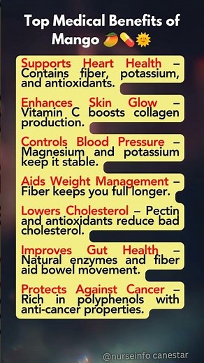 Top Medical Benefits of Mango 🥭💊🌞