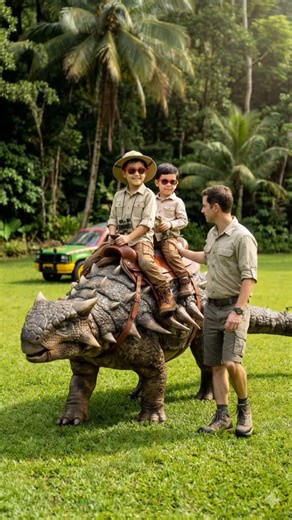 AI content creator on Instagram: "Finally visiting Jurassic Park with my family🦖🦕"