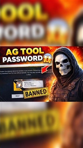 AG Tool Password 😱 | 30 Days Ban 💀