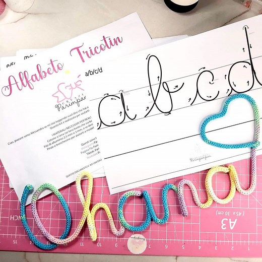 Alphabet pour l'écriture du tricotin - Etsy France