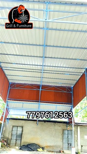 How read structural shed fabrication | Roof color steel tile construction, #shorts #rooftop #YouTube