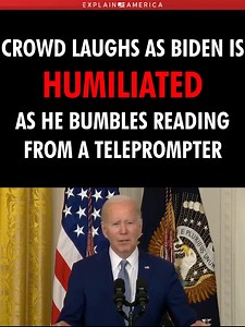 Crowd Laughs At Biden As He Bumbles Reading From Teleprompter | Explain America