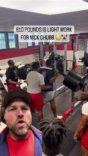 Nick Chubb squatting 600 lbs on a Tsunami Bar is unreal. That bar bends under load, demanding elite control and stability. Chubb makes it look effortless—pure power and precision. Want to train like this? Tap the link in our story or bio! 🏈🔥 | Garage Strength