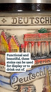 🍺 German beer steins are a popular collectible, especially among beer enthusiasts, due to their intricate designs and cultural significance. They come in various materials, sizes, and styles, offering something unique for every collector. ▪️ Ceramic steins are the most common type due to their durability and versatility. ▪️ Stoneware steins are made with special clay, making them extra sturdy and long-lasting. ▪️ Glass steins have a modern look and are ideal for showcasing the color and clarity