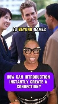 Thoughtful Introductions for Meaningful Connections #shorts