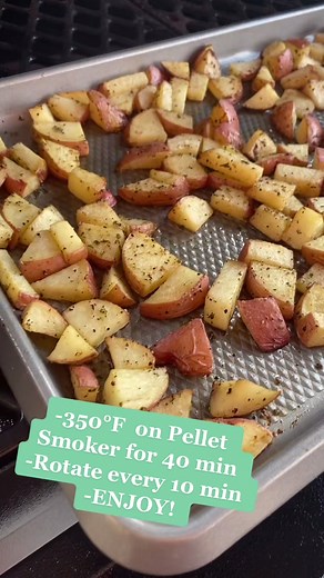 Quick Pellet Smoked Red Potatoes!! #fyp #cooktok #cooking #pitboss #pelletsmokervibes #foryoupage #fypage #bbq #brisket #ribs #cookinghacks #chicken