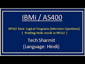 IBMi (AS400) - hello world in rpgle | rpgle programming tutorial | as400 tutorial beginners Hindi
