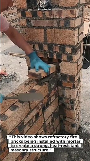 Fire Brick Installation Explained! #Construction #Masonry #Engineering