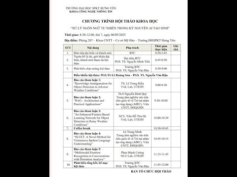 CHƯƠNG TRÌNH HỘI THẢO KHOA HỌC “XỬ LÝ NGÔN NGỮ TỰ NHIÊN TRONG KỶ NGUYÊN AI TẠO SINH”: Tham luận 1