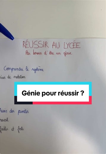 Avoir des bonnes notes au lycée sans être un génie #lycée #notes #progression