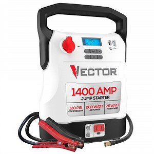 Check The Home Depot's Q&A Before Buying: VECTOR 1400 Amp Jump Starter, Compressor, USB and AC Power