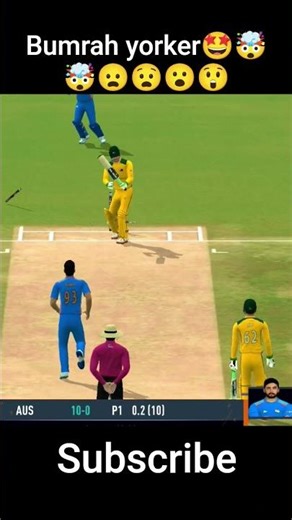 🤩🥰😍💯💯bumrah ka yorker😦😮😧#like #subscribe #cricket #realcricket22 🥰😍🤩✌🤯💯💯