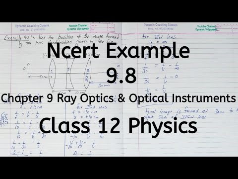 Example 9.8 | Ncert | Chapter 9 | Ray Optics and Optical Instruments | Class 12 Physics