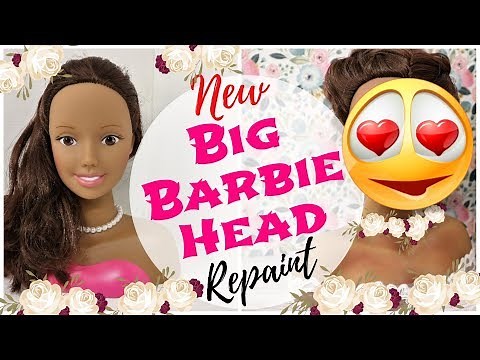 MY PRETTIEST BIG BARBIE DOLL REPAINT / How To Draw Realistic Doll Face, Eyes, Lips, Teeth, Smile