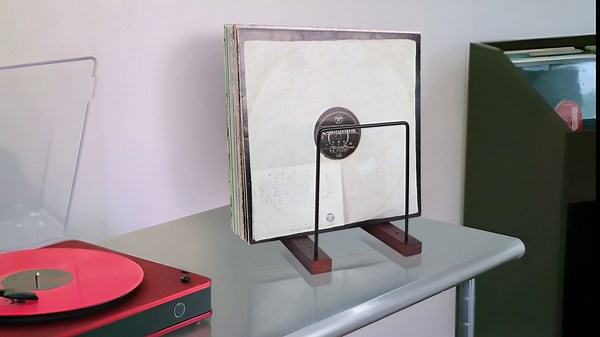 Pine Wood Record Holder - Album Storage Rack for 35 LPs