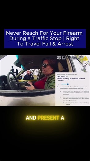 Part 6 | Never Reach For Your Firearm During a Trafic Stop | Right To Travel Fail & Arrest #cops #copsoftiktok #police #policeofficer #copsusa
