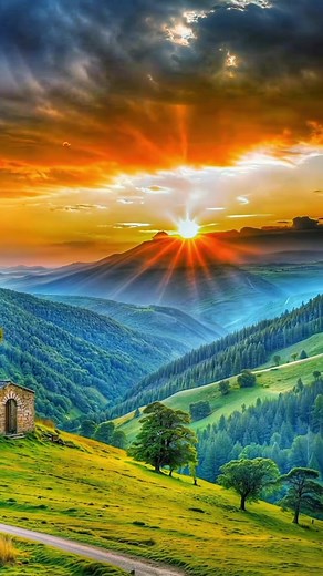 Breathtaking Sunset Nature Beauty Scenery Video