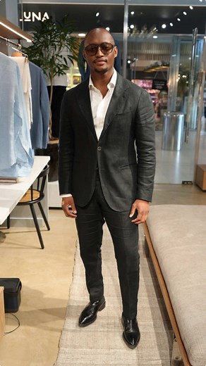 Sean Marshall Summer Linen Black Suit Review by Donald Numalo