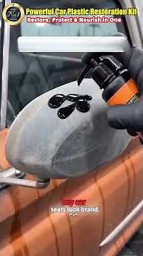 ✨ Restore Faded Car Trim in Minutes! 🚗 #carhacks #satisfying