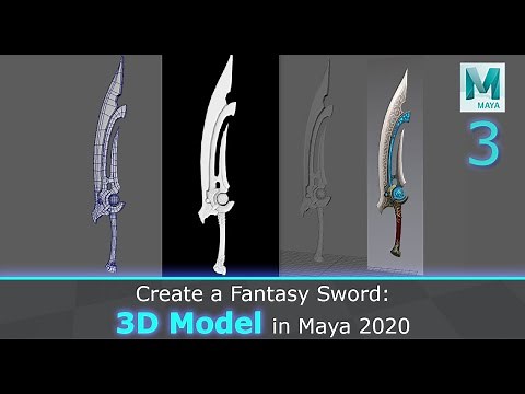 Create a Fantasy Sword: 3D Model in Maya 2020 (3/6)