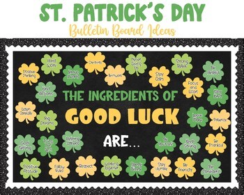 St. Patrick’s Day Bulletin Board Kit | Shamrock March Classroom Door Decor