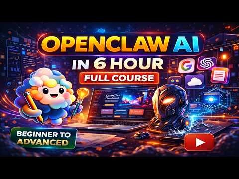 OpenClaw AI in 6 Hours Full Course | Beginner to Advanced Complete Guide (2026)