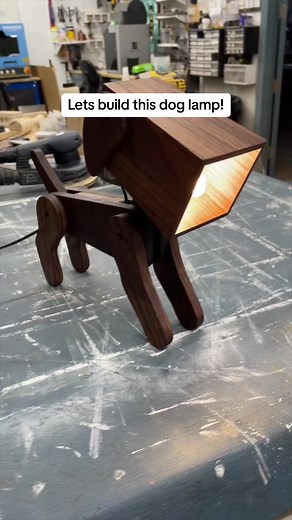 In this video we’ll make a dog lamp out of walnut! We sell this file and it’s a great project to make with kids. We use the 𝙲𝙽𝙲 to cut out the pieces then use a few other tools and assemble the dog lamp! We’ll make a few other designs soon. #woodworking #tools #cnc #cncprojects #fyp #woodtok #cnctok