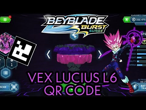 Vex Lucius L6 QR Code + GAMEPLAY!! - BEYBLADE BURST APP