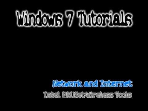 Control Panel - Network and Internet - Intel PROSet Wireless Adapter