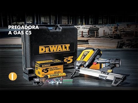 DEWALT® Portugal | Descubra a nova pistola de pregos C5 para fixação a gas da DEWALT