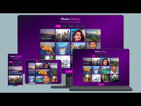 Free Responsive Photo Gallery Template Source Code| HTML, Tailwind CSS & JavaScript
