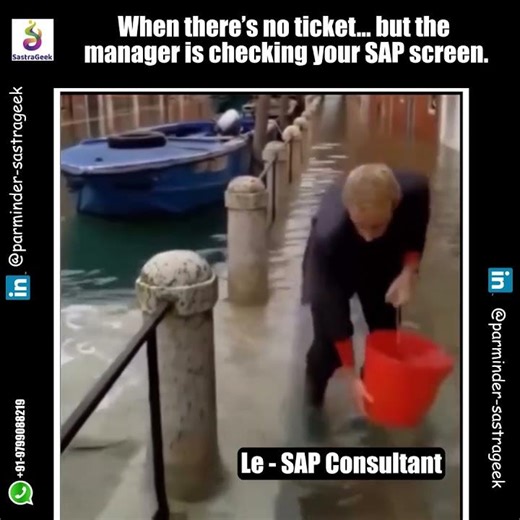 When there’s no ticket… but the manager is checking your SAP screen.