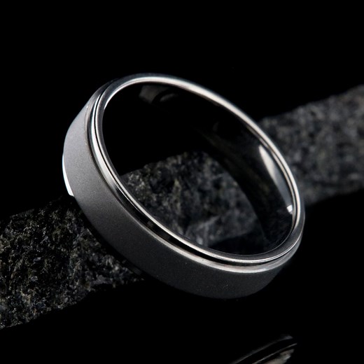 Titanium Men’s Wedding Band, Sanded Finish With Raised Center, 6mm Comfort Fit Ring - Etsy