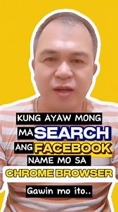 729K views · 6.4K reactions | Kung ayaw mong ma Search ang Facebook name mo sa Chrome Browser #reelsvideoシ #fypシ゚ #foryoupageシ #foryouシ #digitalcreator #tips #facebookvideo #contentcreator #tipsandtricks #highlight #content #reelsfacebook | William Laquinta Nabasa Jr. | Facebook