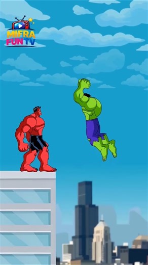 Hulk vs Hulk fight 😨 #shorts #trending #cartoon #luckygameplay