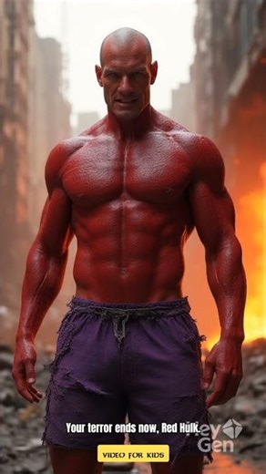 hulk vs red hulk burn a city and say something,where is hulk? 😡 #creation #animation