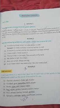 class 7 english revision lesson