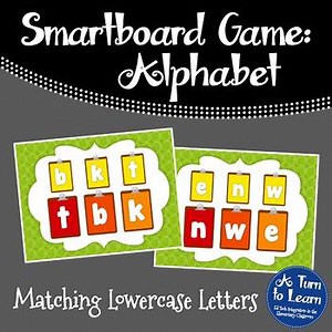 Alphabet Game: Matching Lowercase Letters (Smartboard/Promethean Board)
