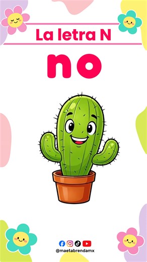 Aprendamos la letra N y sus sílabas na ne ni no nu 📚 Video educativo para niños en etapa inicial ideal para aprender a leer y escribir de forma sencilla #LetraN #Silabas #NaNeNiNoNu #Abecedario #kidseducation | La Maeta Brenda