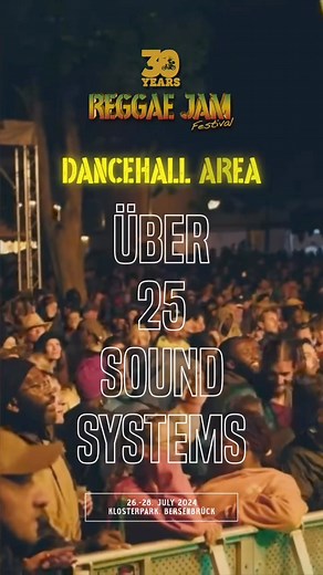 🎉 30 Jahre Reggaejam! 🌴🎶 Sei dabei und feiere mit uns! ✨ Erlebe über 40 Live-Acts auf 2 Hauptbühnen, eine mitreißende Dancehall Area mit über 25 Sound Systems und Deutschlands größtes Dub Lineup! 🌟🔥✨ Sei dabei und genieße die good vibes 😍, ein einzigartiges Line-up und unvergessliche Momente! 🎤🎷🔊 Nicht verpassen – sichere dir jetzt dein Ticket! 🎟️🚀 | Reggae Jam Festival (Official Site)