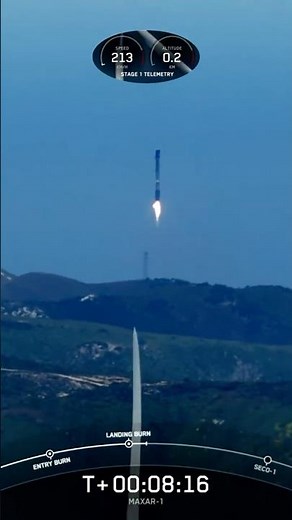 Booster Landing with Stunning Precision MAXAR-1