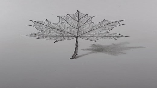 Draw a realistic maple leaf 🍁 Easy drawing lesson for beginners on how to draw a maple leaf.
