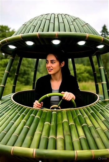 unbelievable invention of Bamboo made saucer car